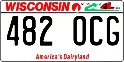 WI license plate 482OCG