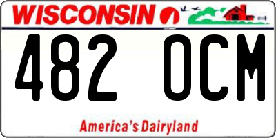 WI license plate 482OCM
