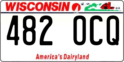 WI license plate 482OCQ