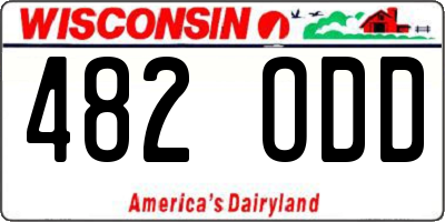 WI license plate 482ODD