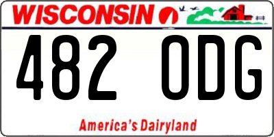 WI license plate 482ODG
