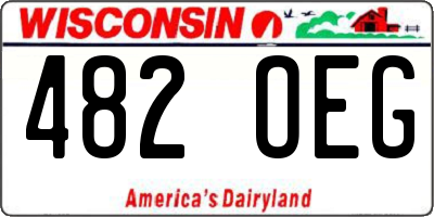 WI license plate 482OEG
