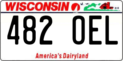 WI license plate 482OEL