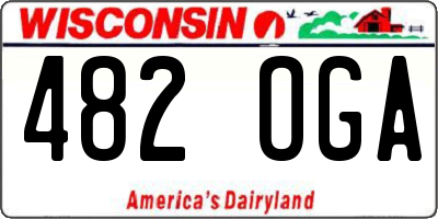WI license plate 482OGA