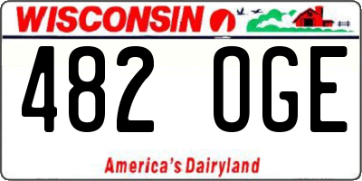 WI license plate 482OGE