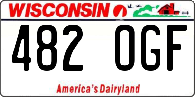 WI license plate 482OGF