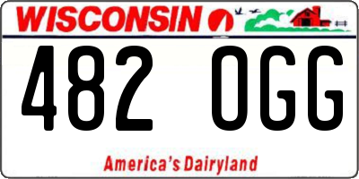WI license plate 482OGG