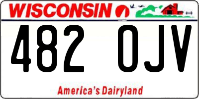 WI license plate 482OJV