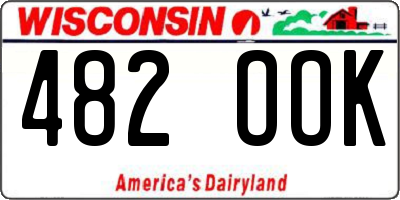 WI license plate 482OOK