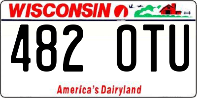 WI license plate 482OTU