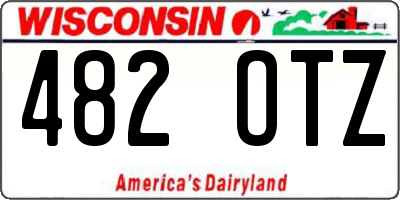 WI license plate 482OTZ