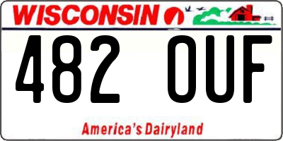 WI license plate 482OUF