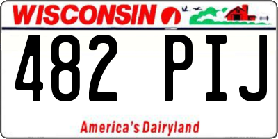 WI license plate 482PIJ