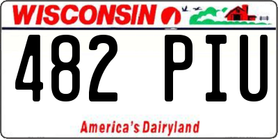 WI license plate 482PIU