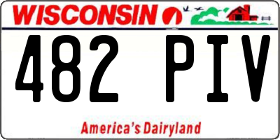 WI license plate 482PIV