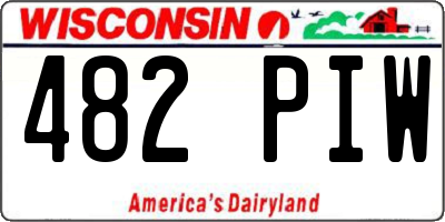 WI license plate 482PIW