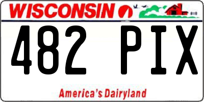 WI license plate 482PIX