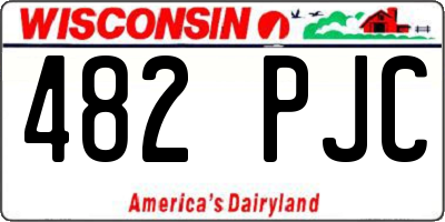 WI license plate 482PJC