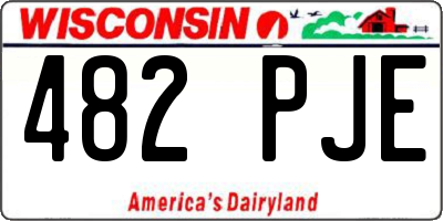 WI license plate 482PJE