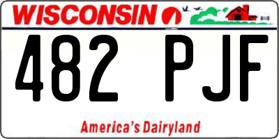 WI license plate 482PJF