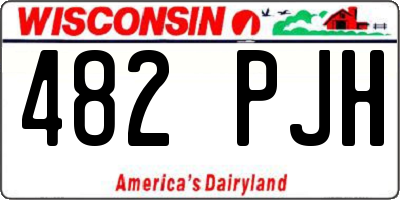 WI license plate 482PJH