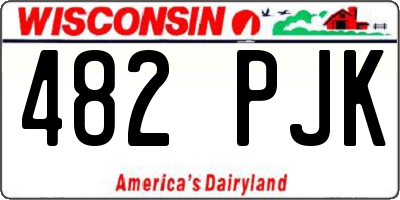 WI license plate 482PJK
