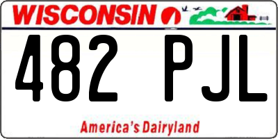 WI license plate 482PJL