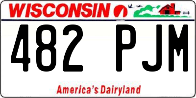 WI license plate 482PJM