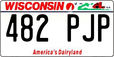 WI license plate 482PJP