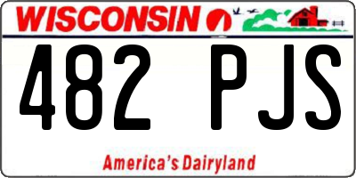 WI license plate 482PJS