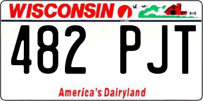 WI license plate 482PJT