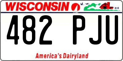 WI license plate 482PJU