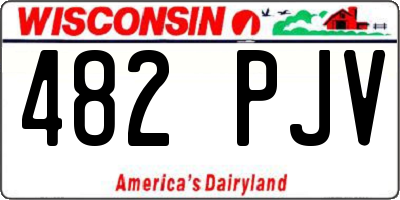 WI license plate 482PJV