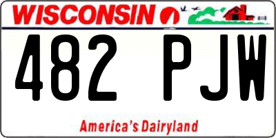 WI license plate 482PJW