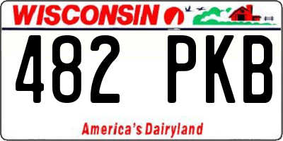 WI license plate 482PKB