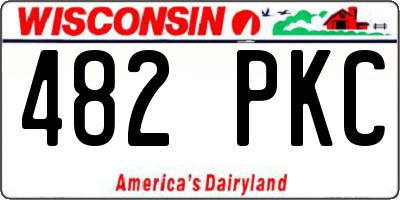 WI license plate 482PKC
