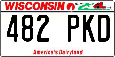WI license plate 482PKD