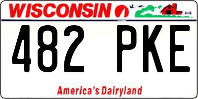 WI license plate 482PKE