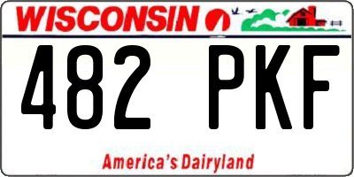WI license plate 482PKF