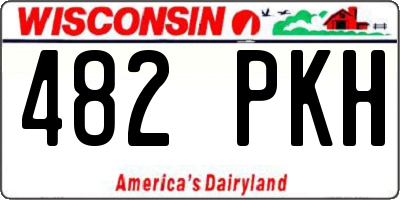 WI license plate 482PKH