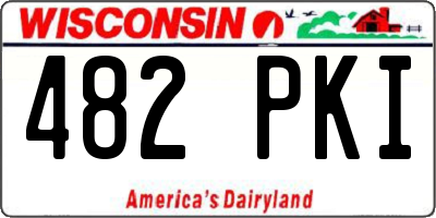WI license plate 482PKI