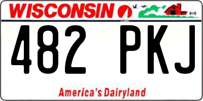 WI license plate 482PKJ