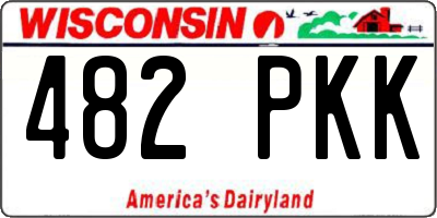 WI license plate 482PKK