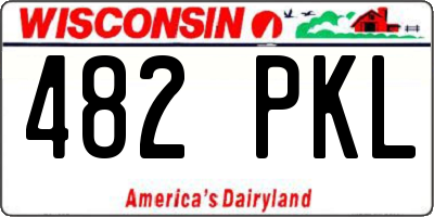 WI license plate 482PKL