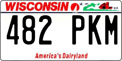 WI license plate 482PKM