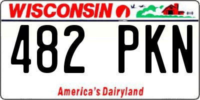 WI license plate 482PKN