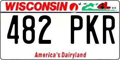 WI license plate 482PKR