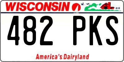 WI license plate 482PKS