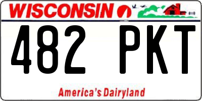 WI license plate 482PKT