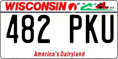 WI license plate 482PKU